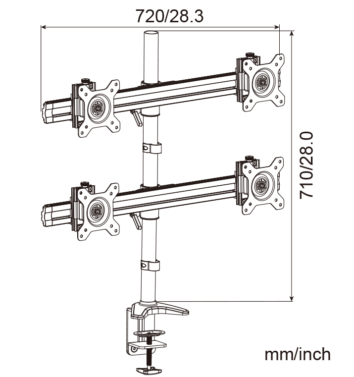 Aluminum Monitor Arm VM-MP240CL